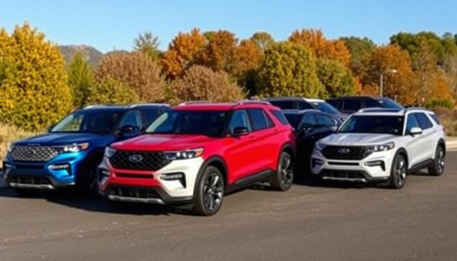 2020 Ford Explorer colors