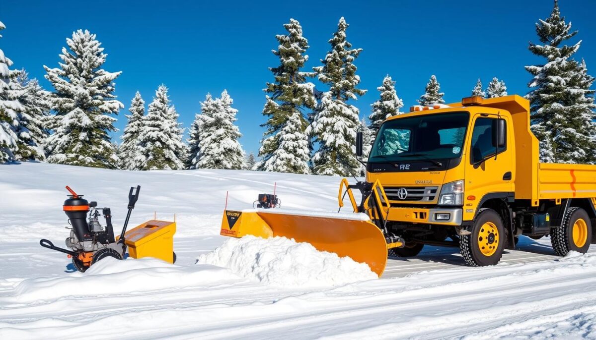 snow plowing equipment